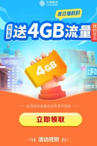 移动用户3个粗暴秒领4GB流量日包,话费券 秒到-灰豹网络